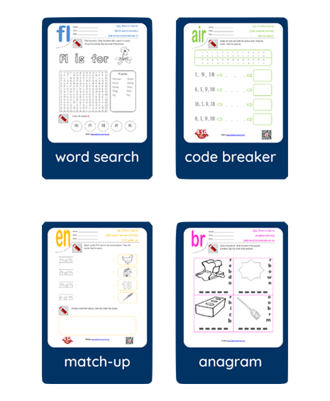 phonics worksheets